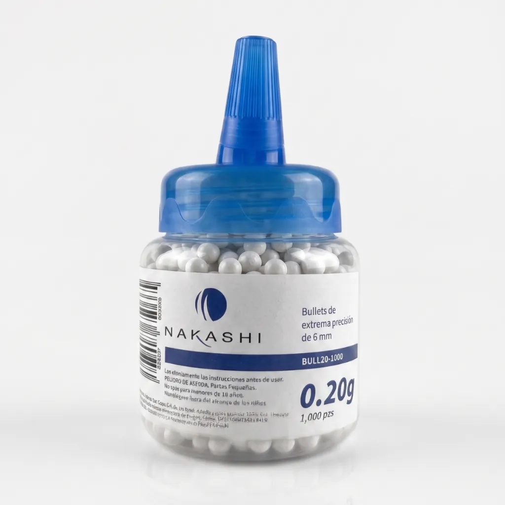Municiones de Plástico Nakashi 0.20g 6mm 1000 Piezas (2).webp