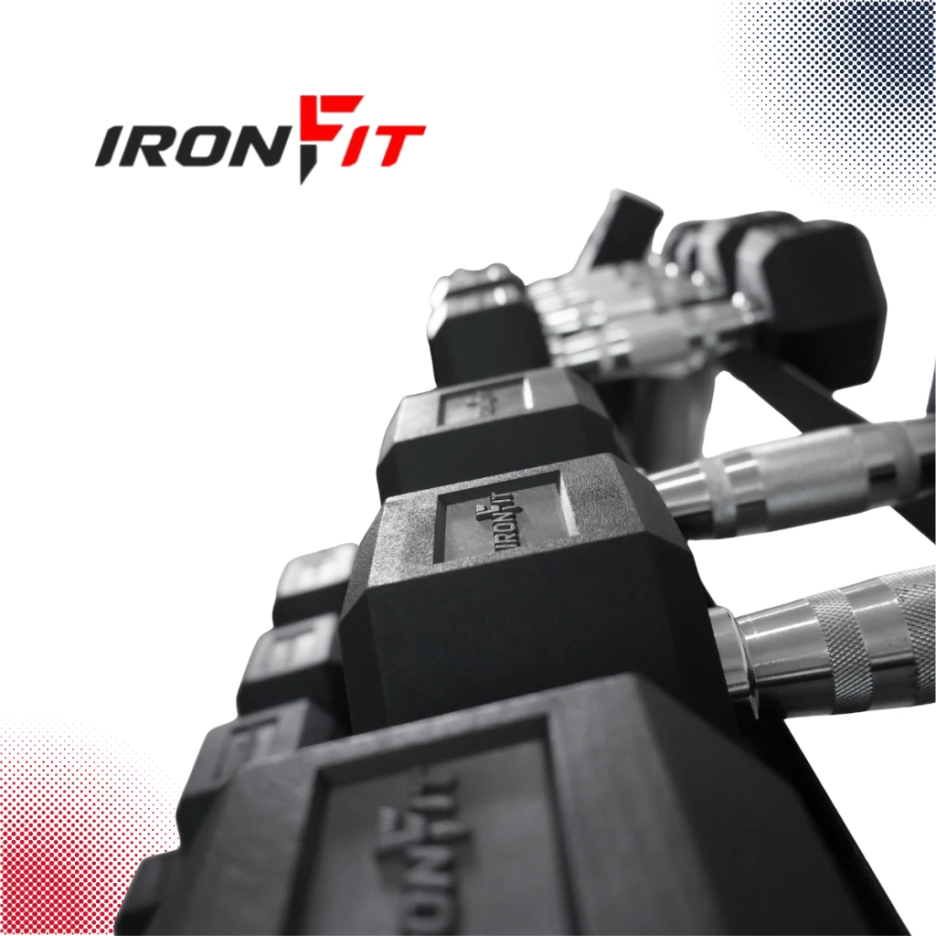 Set de 550 Lbs de Mancuernas Hexagonales IronFit 5-50 Lbs 5.webp