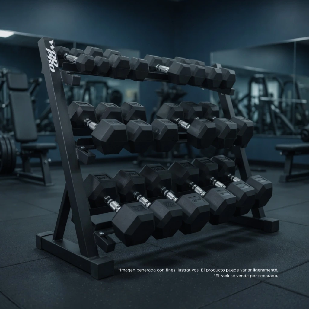 Set de 550 Lbs de Mancuernas Hexagonales IronFit 5-50 Lbs 1.webp