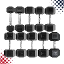 Set de 550 Lbs de Mancuernas Hexagonales IronFit 5-50 Lbs 6.webp