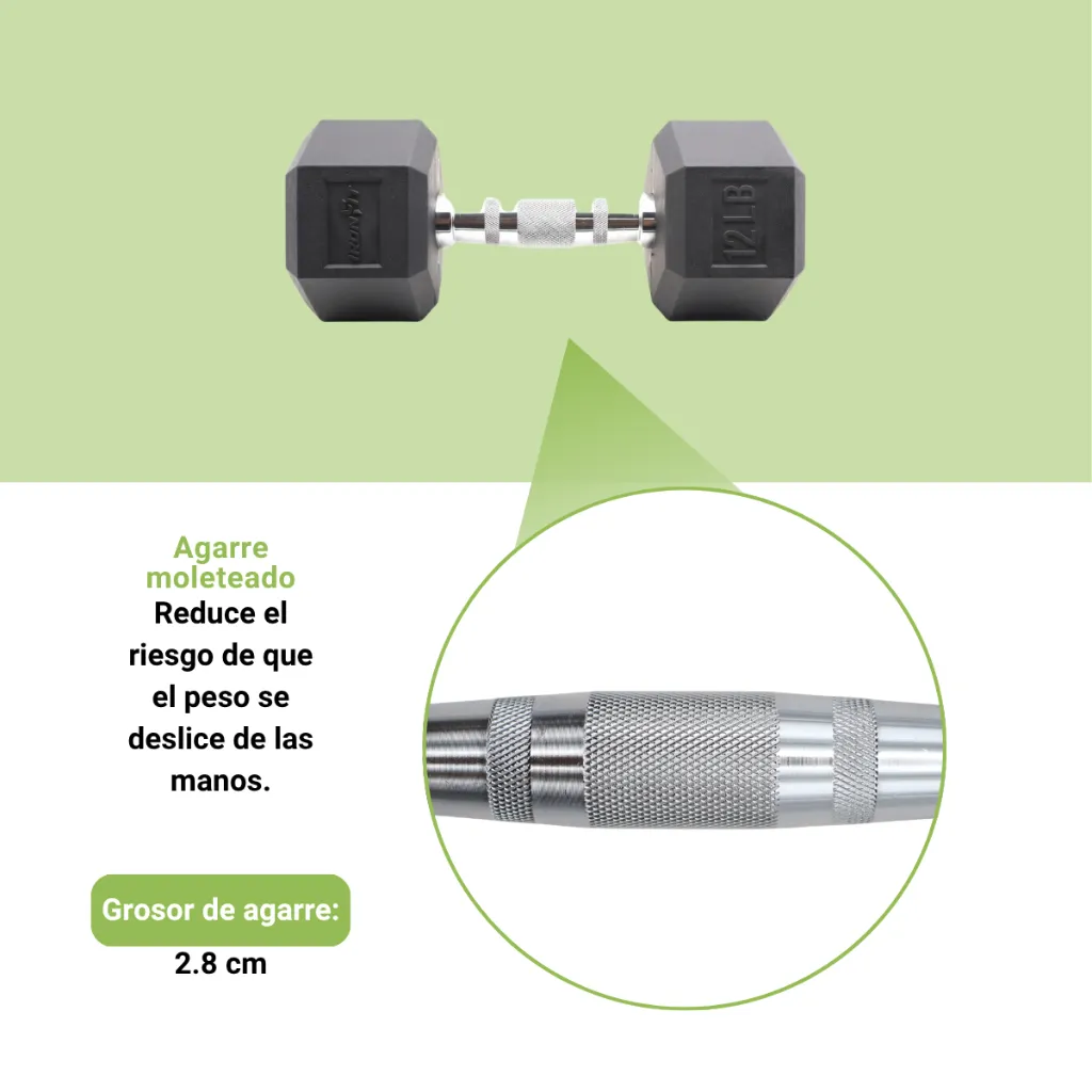 Mancuernas Hexagonales IronFit 12 lb (4).webp