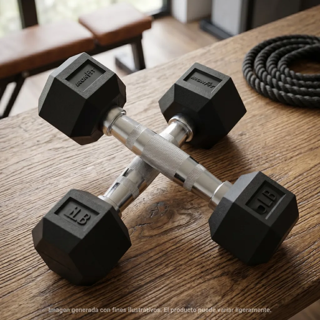 Mancuernas Hexagonales IronFit.webp