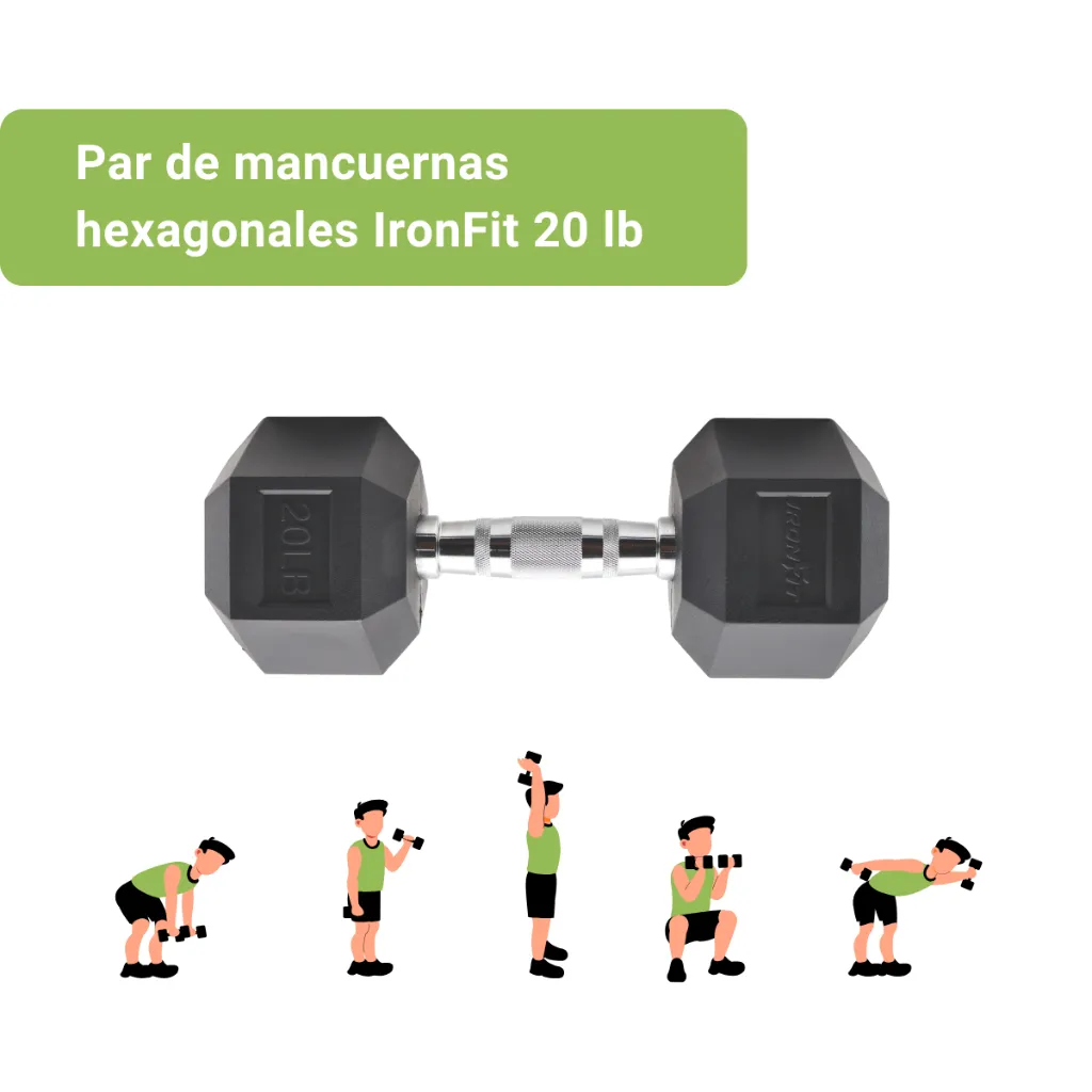 Mancuernas Hexagonales IronFit 20 lb (2).webp
