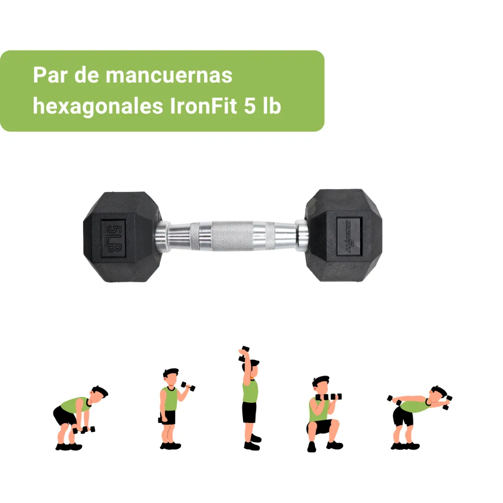 Mancuernas Hexagonales IronFit 5 lb (2).webp