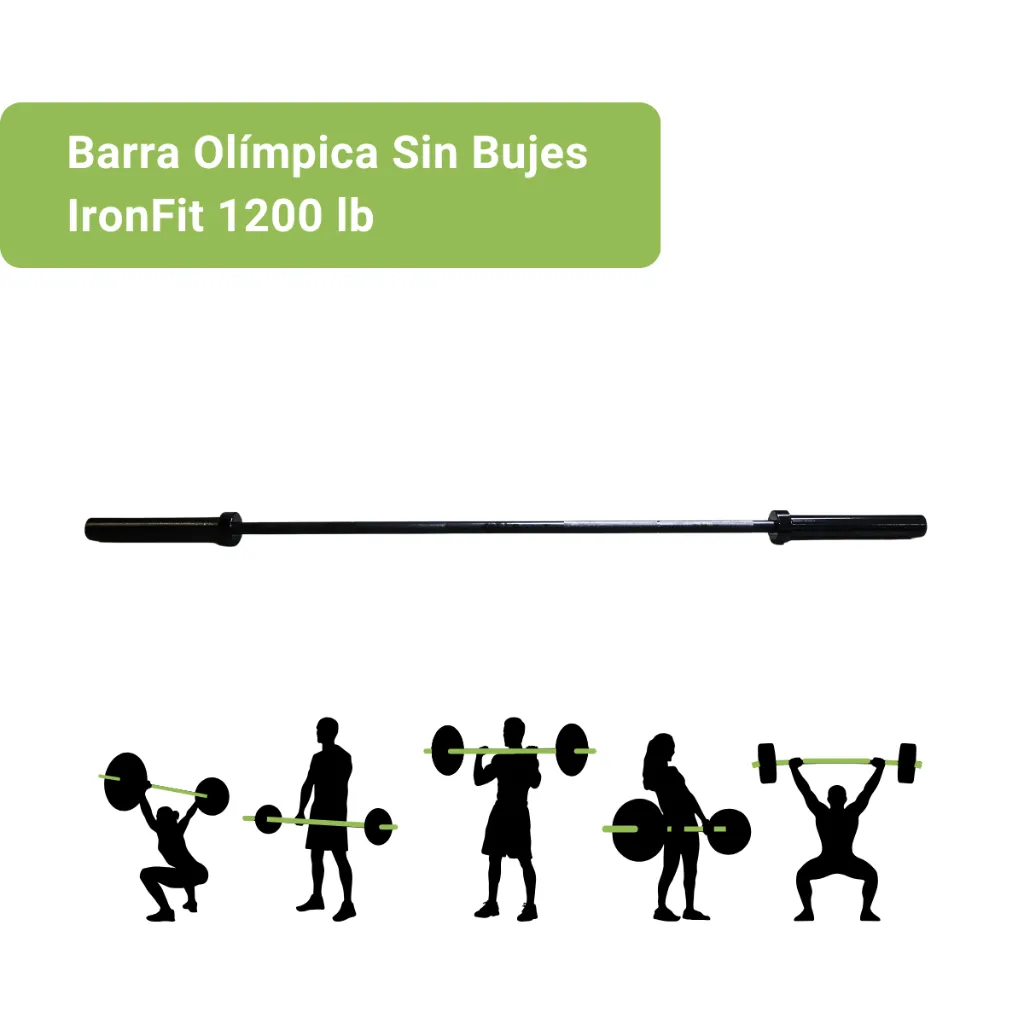 Barra Olímpica Sin Bujes IronFit 1200 lb (9).webp