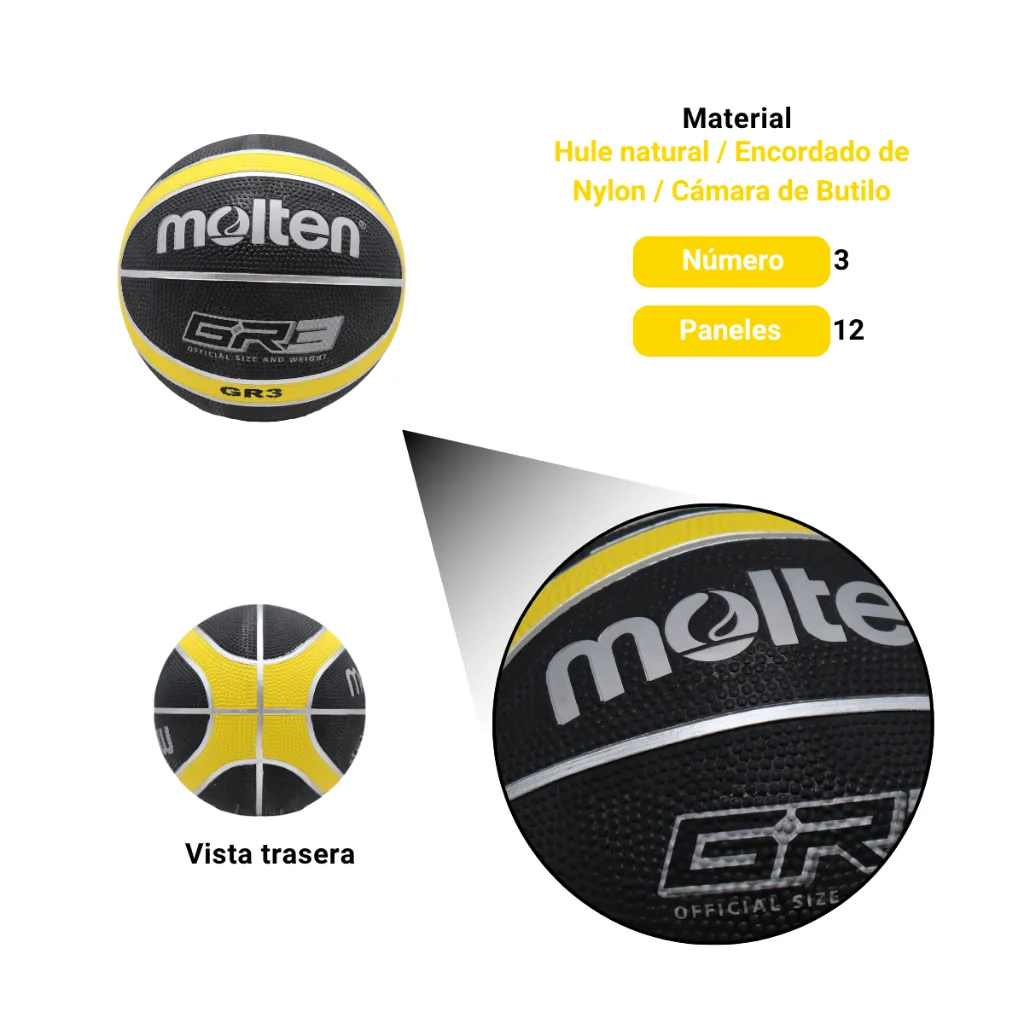 Balón de Baloncesto Molten BGR3 Giugiaro (3).webp