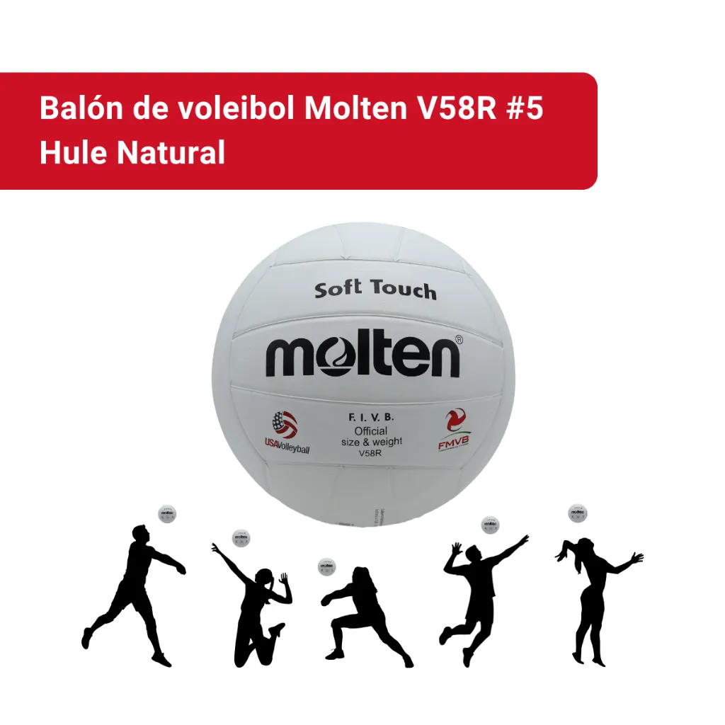Balón de voleibol Molten V58R #5 Hule Natural (2).webp