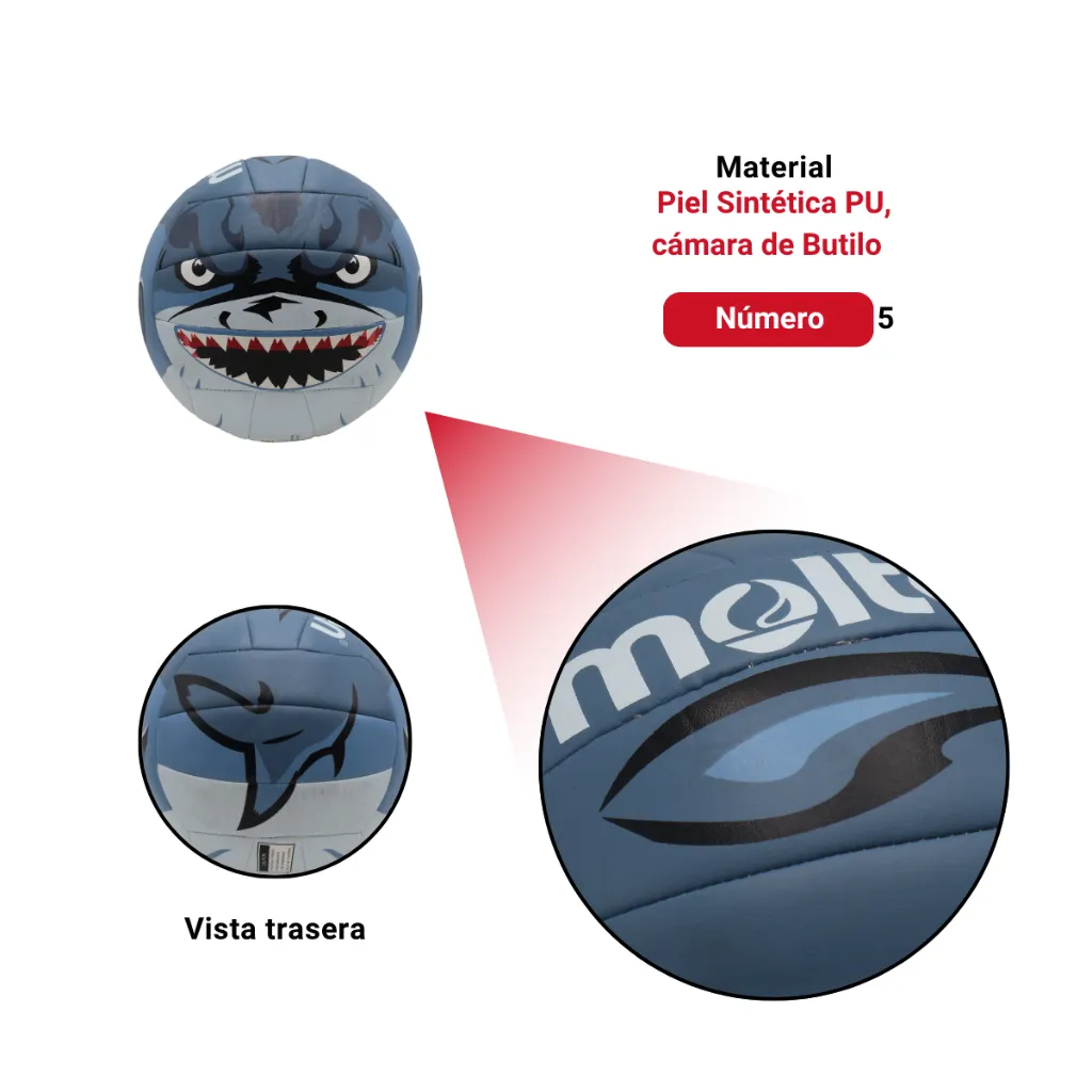 Balón de Voleibol Molten MS-500 #5 shark (3).webp