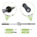 Barra Olímpica IronFit con Rodamientos y Bujes Sellada 2.2 m 20 kg 1200 lb Negra (3).webp