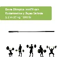 Barra Olímpica IronFit con Rodamientos y Bujes Sellada 2.2 m 20 kg 1200 lb Negra (2).webp