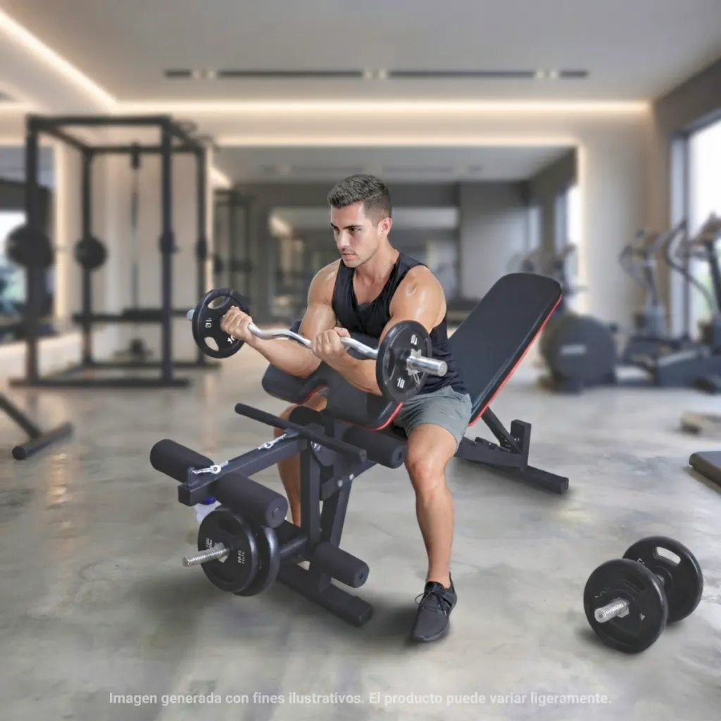 Banca Multiposición Wod Pro con Soporte para Bíceps y Pierna(1).webp