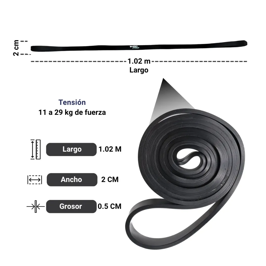 Banda para Pull-Ups Wod Pro Negra (3).webp
