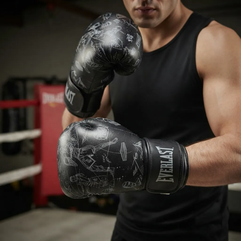 Guantes de Boxeo Everlast Pro Urban Style Negros (2).webp