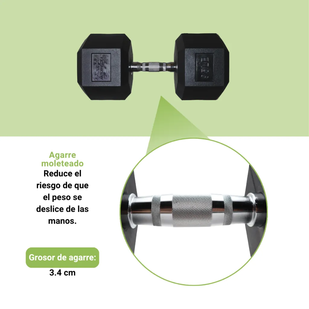 Mancuernas Hexagonales IronFit 95 lb (4).webp