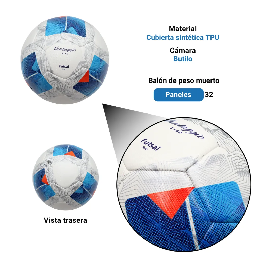 Balón de Fútbol Molten F9N3100 #3 Futsal Híbrido (3).webp