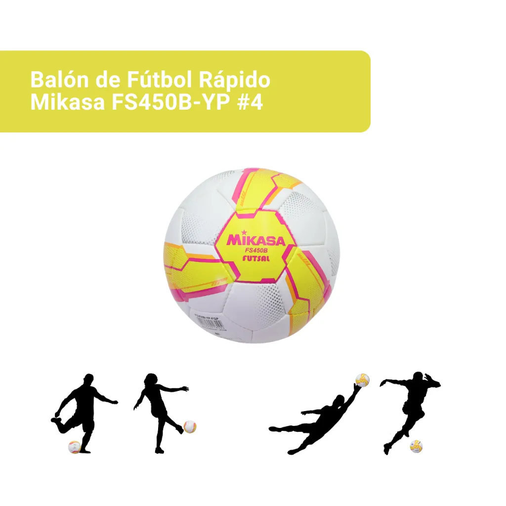 Balón de Fútbol Rápido Mikasa FS450B-YP #4 (2).webp
