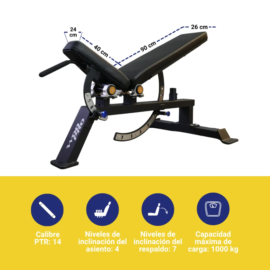 Banca Ajustable Wod Pro Smart para Uso Comercial (4).webp