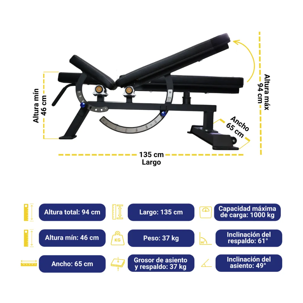 Banca Ajustable Wod Pro Smart para Uso Comercial (3).webp