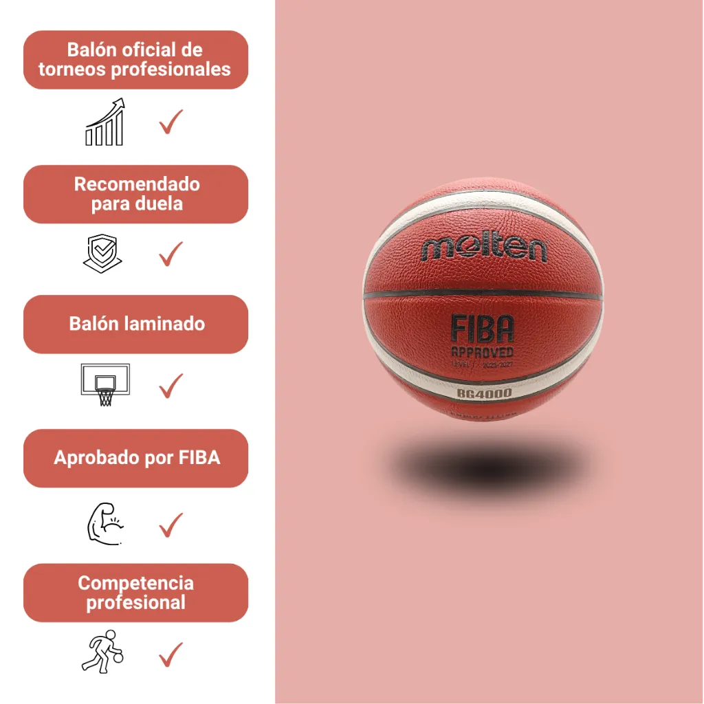 Balón de Baloncesto Molten B6G4000 #6 Piel Sintética (4).webp