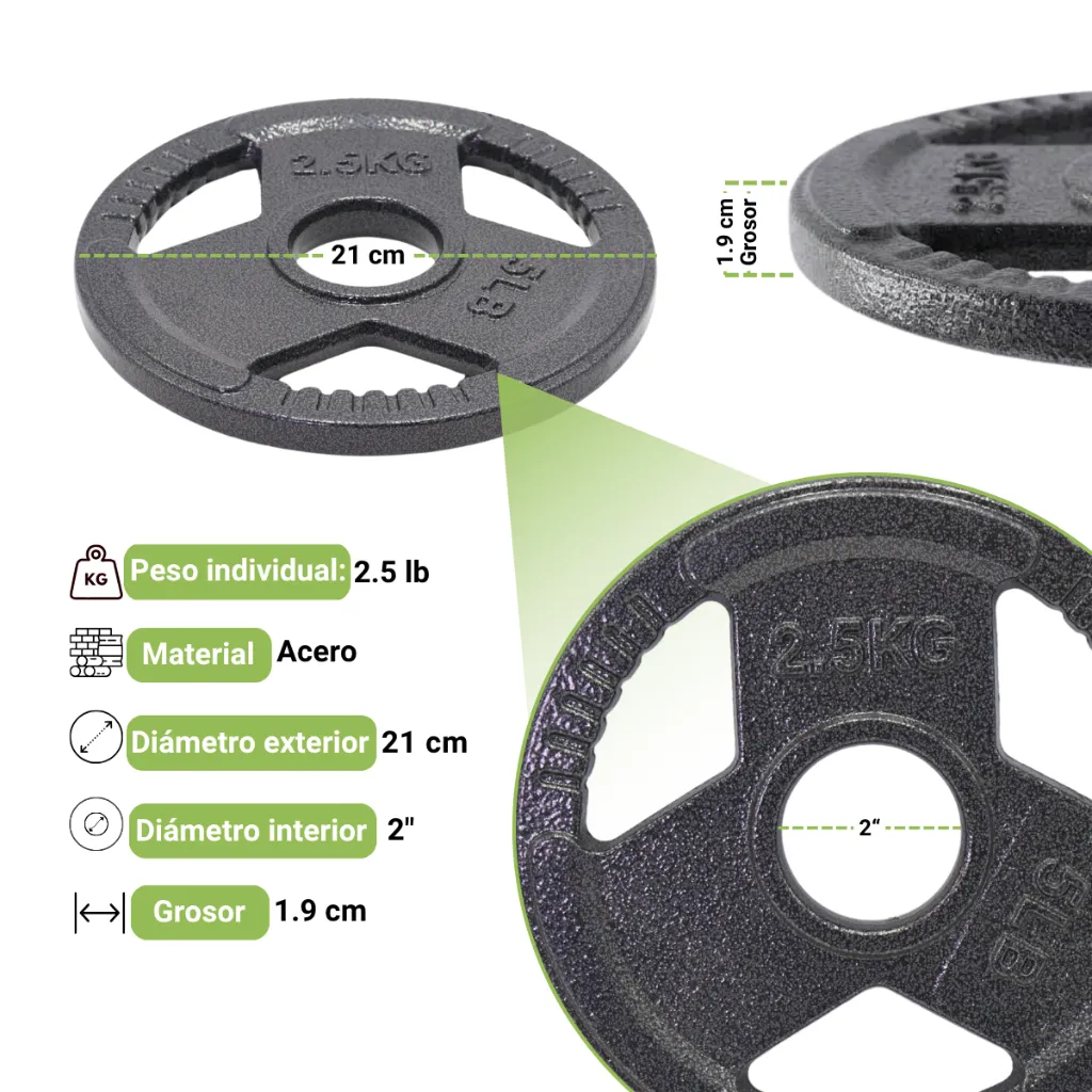 Par de Discos de Acero de 3 brazos 2.5 kg 2 (3).webp