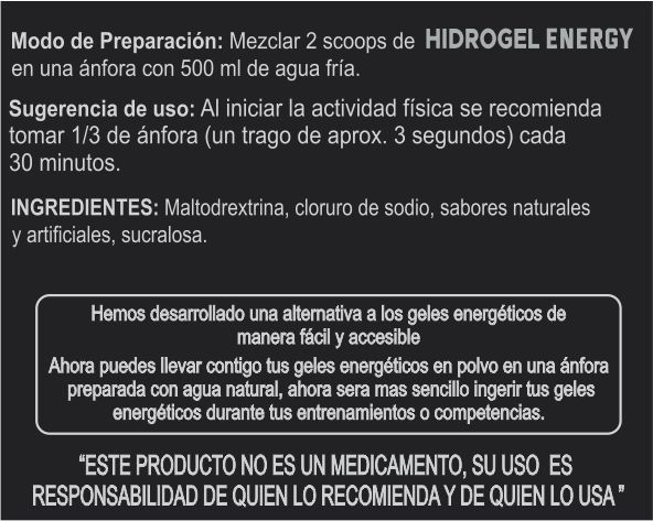 NT Nutrition Hidro Gel Energy