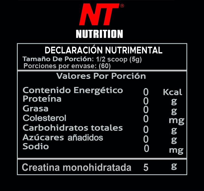 NT Nutrition Creatina monohidratada