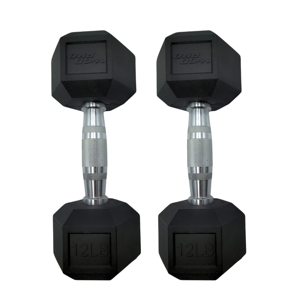 Par de mancuernas hexagonales 12 libras Wod Pro