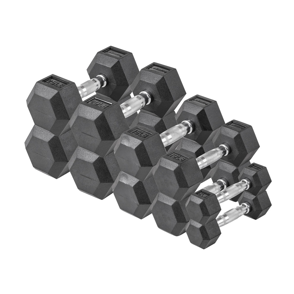 Set 210 Libras de mancuernas hexagonales de 5 a 30 libras Wod Pro