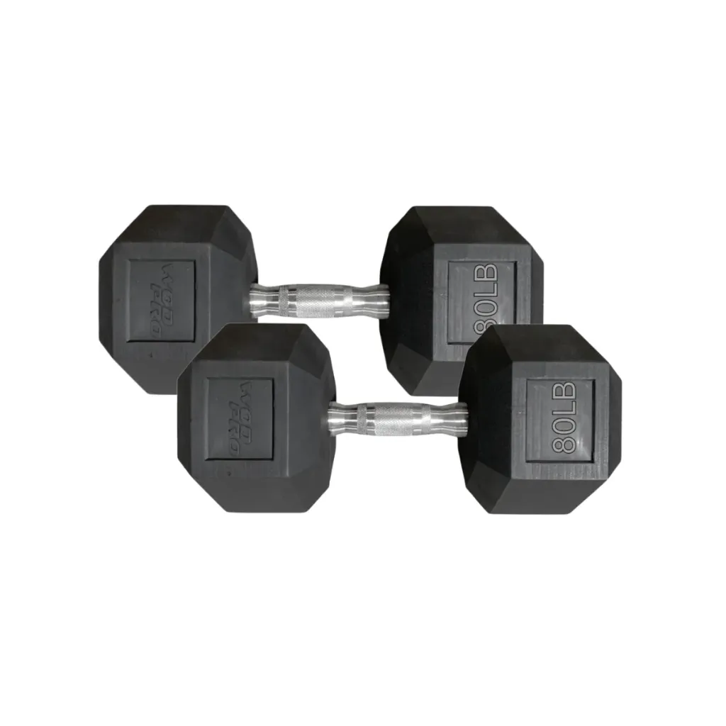 Par de Mancuernas Hexagonales Wod Pro 80 Lbs