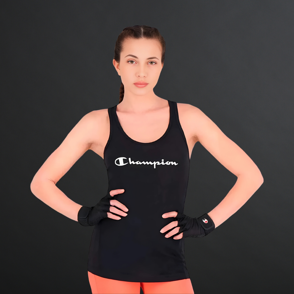 [A000018398] Playera Champion Classic Tank para Mujer (Negro, XS)