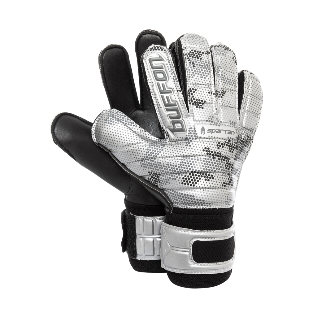 [A000018536] Guantes Portero Buffon Spartan Adulto Básicos con varillas (Plateado, 8)
