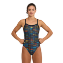 Traje de baño Arena Slow Motion X-Cross back mujer