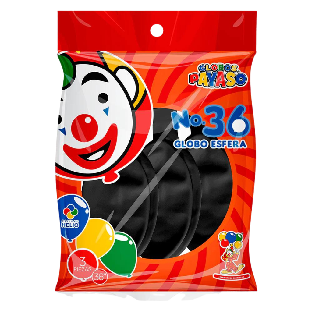 Pack 3 globos Payaso Esfera P-36