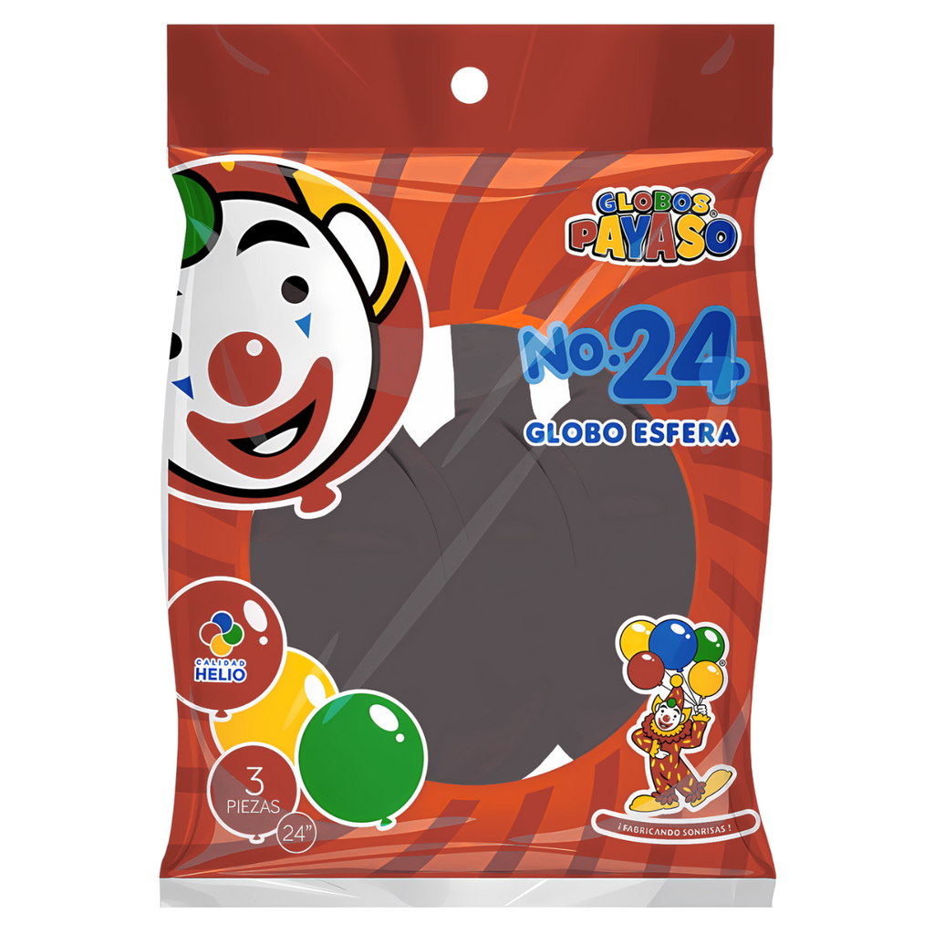 Pack 3 globos Payaso Esfera P-24