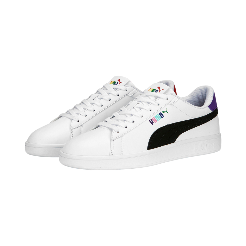 [A000019060] Tenis Puma Smash 3.0 para mujer (Blanco/Negro (Love Is Love), 21.5 MX)
