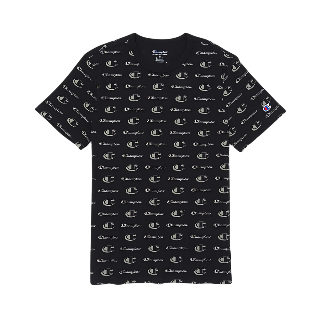 [A000019602] Playera Champion Classic Logo AOP para hombre (S)