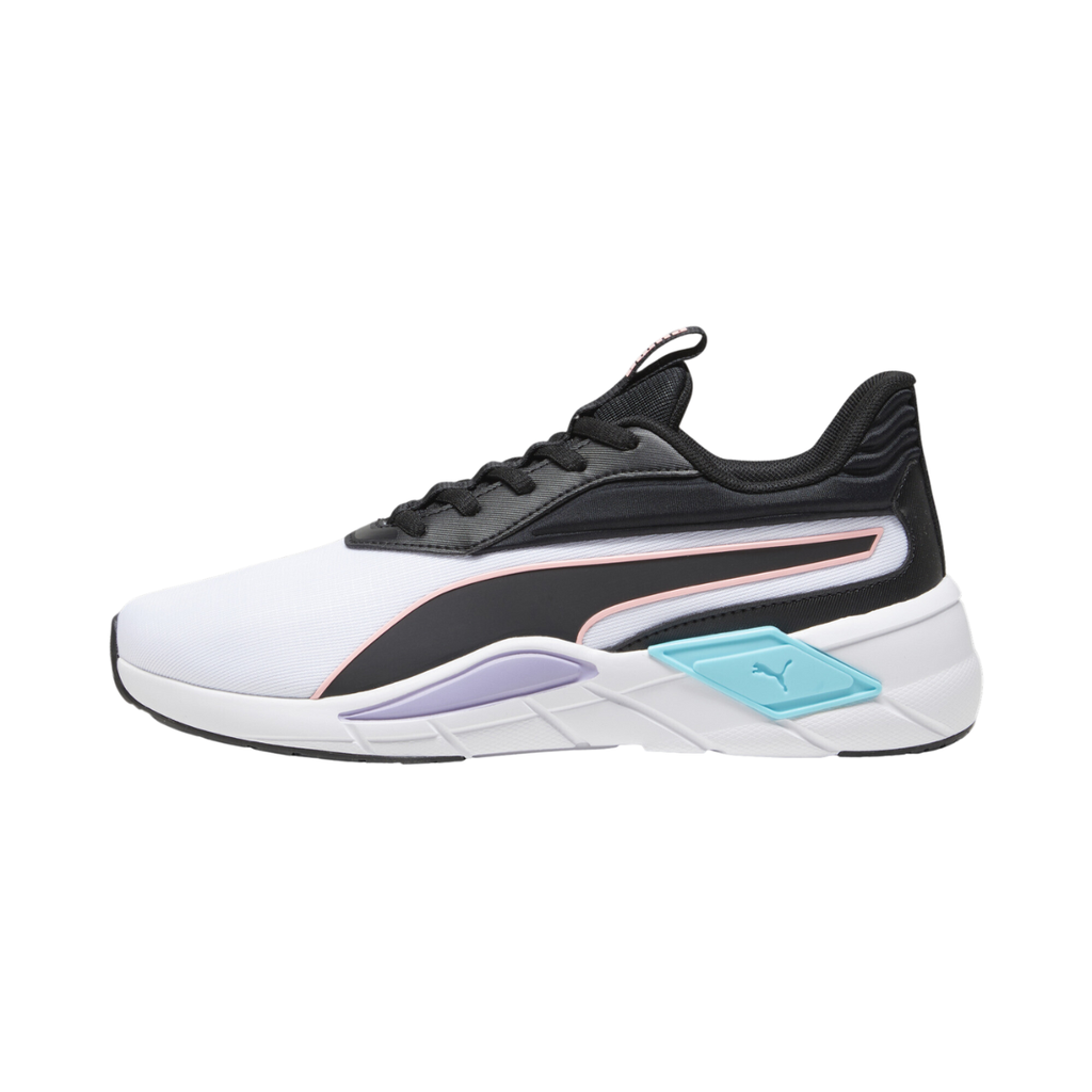 [A000020865] Tenis Puma Lex para Mujer (Blanco/Negro/Rosa/Turquesa, 5 MX)
