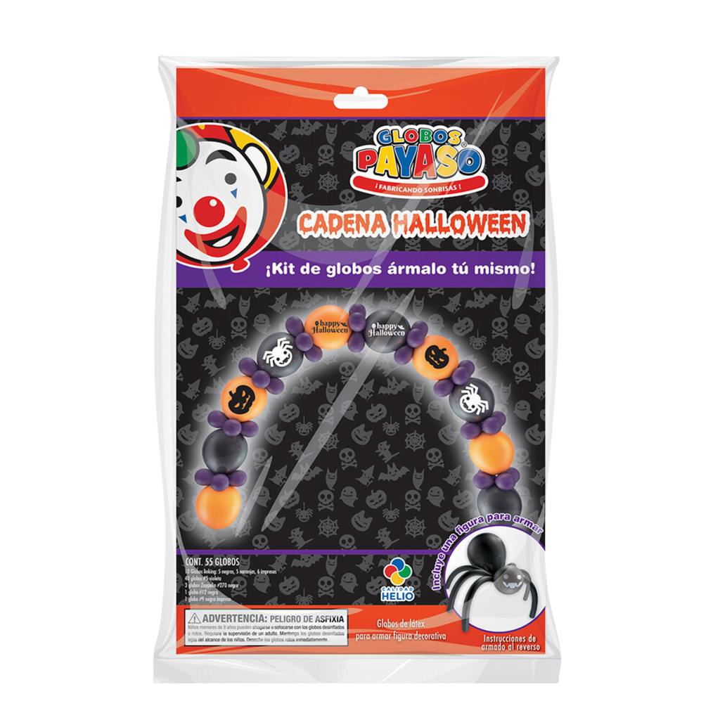 Cadena de Globos Payaso Linking Halloween