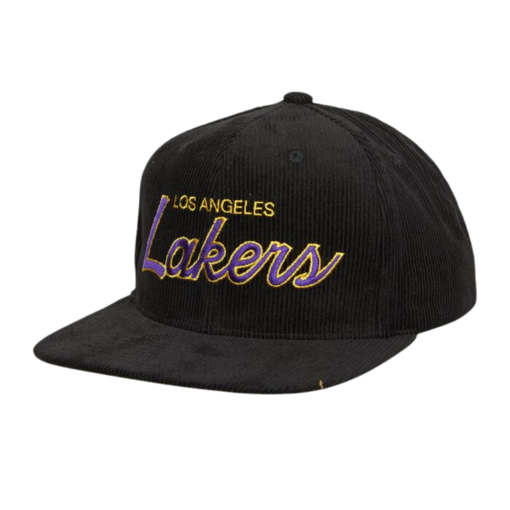 Gorra Mitchell & Ness NBA L.A. Lakers Cord Script