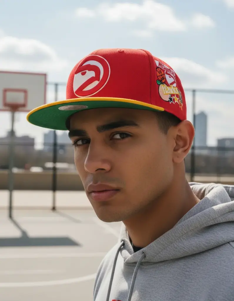 [A000022071] Gorra Mitchell & Ness NBA Hawks Patch Overload