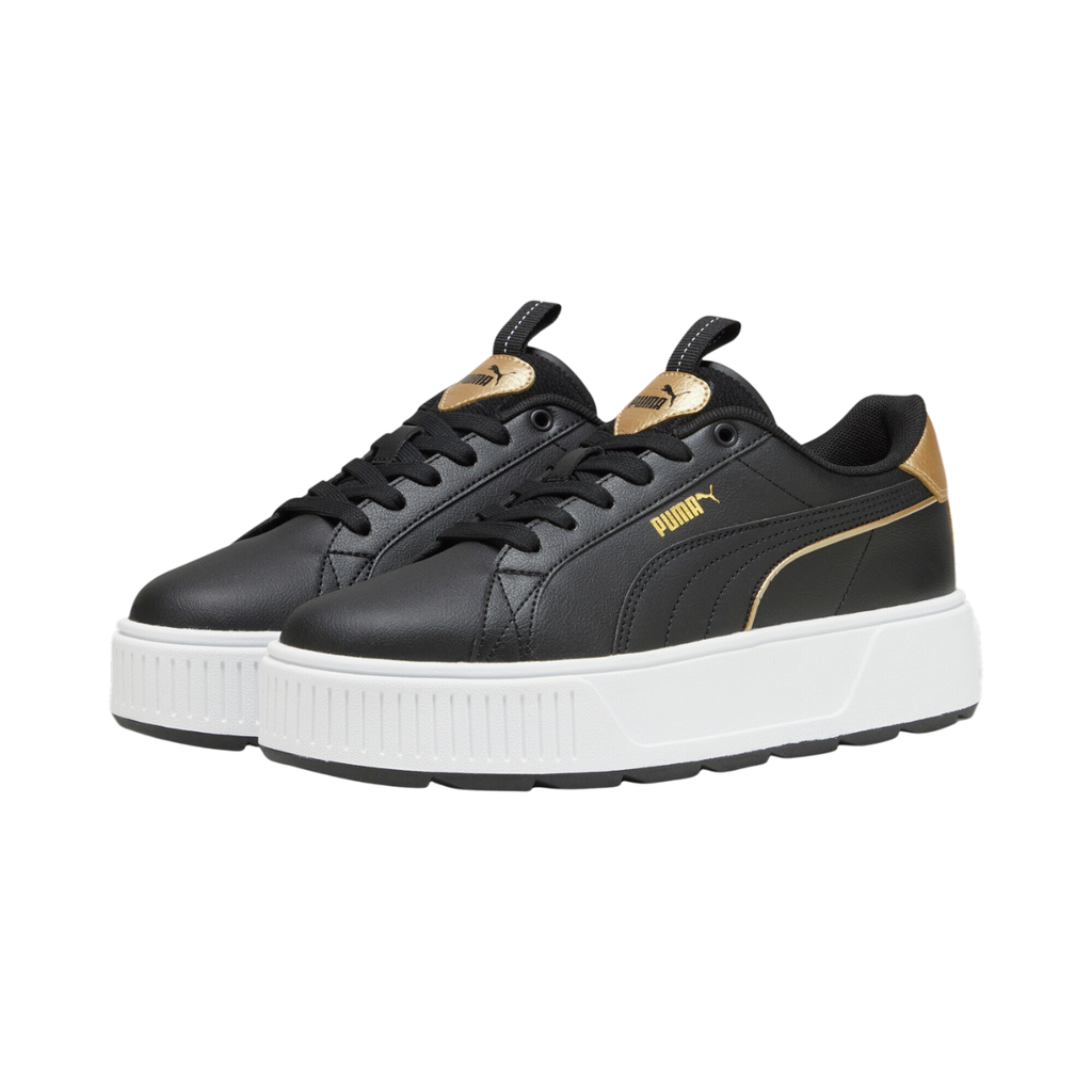 [A000022919] Tenis Puma Karmen Pop Up para mujer (Negro/Oro/Blanco, 22.5 MX)