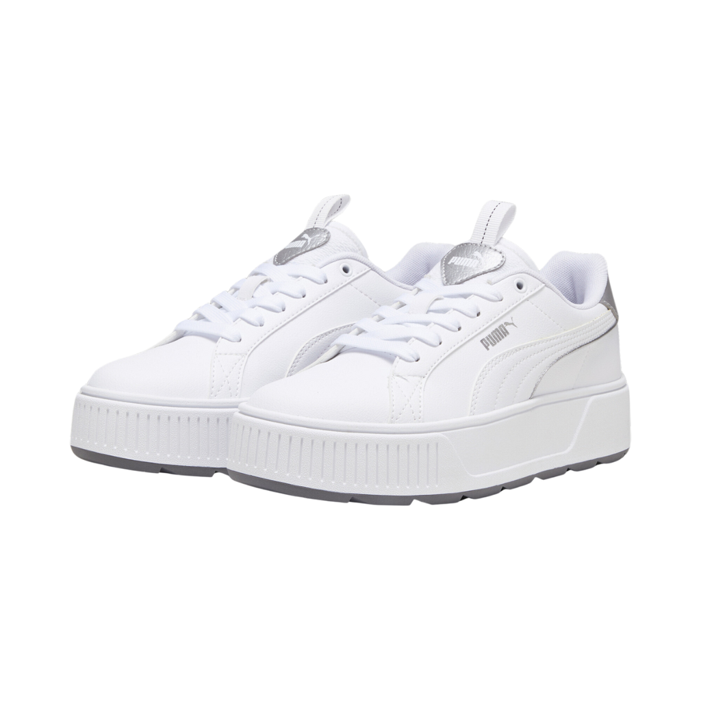 [A000022972] Tenis Puma Karmen Pop Up para mujer (Blanco/Gris, 25.5 MX)
