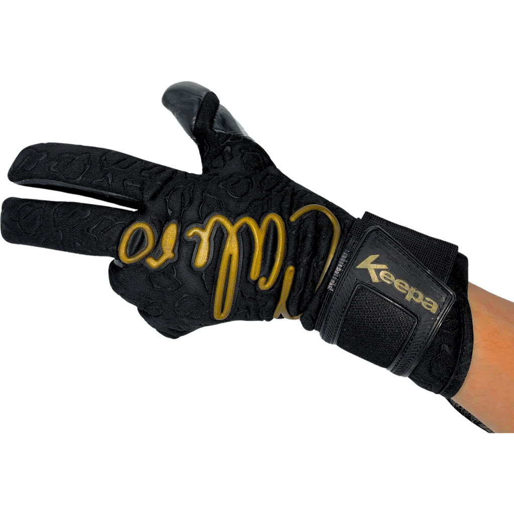 [A000023691] Guantes para portero Keepa Calero profesional adulto (Negro, 8)