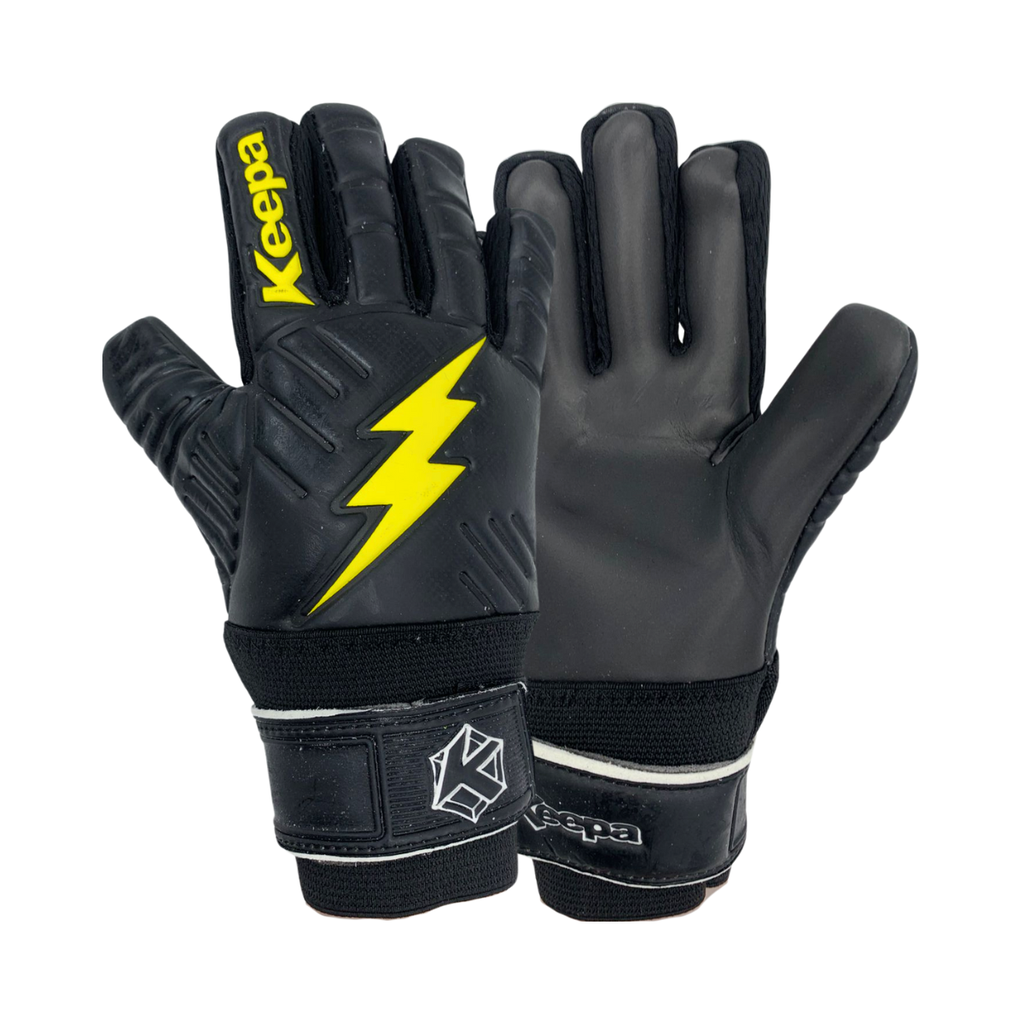 [A000024133] Guantes para portero Keepa Thunder básico infantiles (Negro, 4)