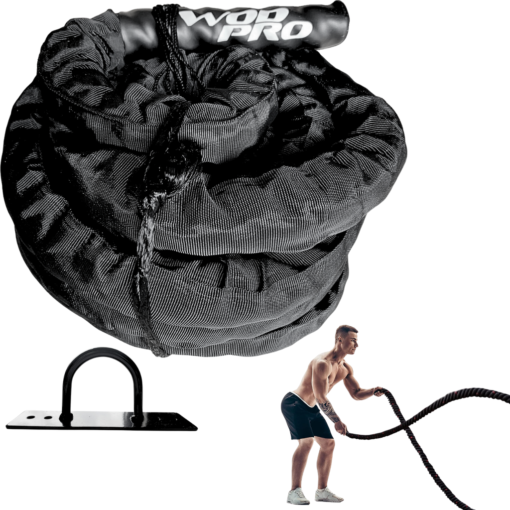 Cuerda de Batalla 6 m forrada con anclaje Wod Pro