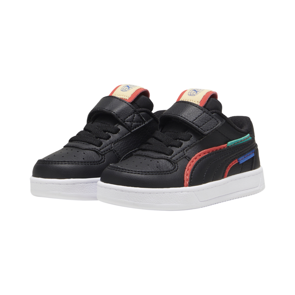 [A000024539] Tenis Puma Caven 2.0 Ready Set Bet infantil (Negro/Multicolor, 12MX)