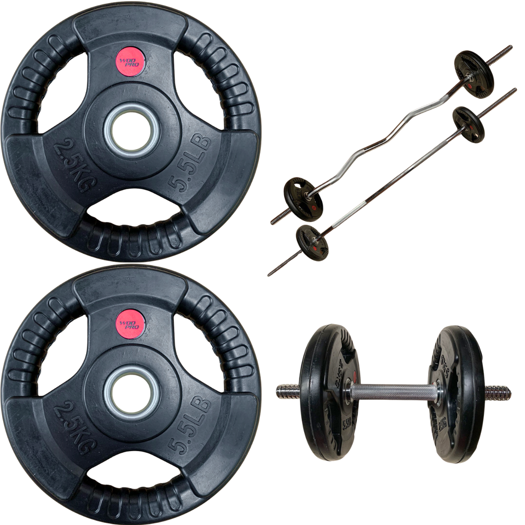 Par de Discos Recubiertos Wod Pro Estándar 1" 2.5 kg