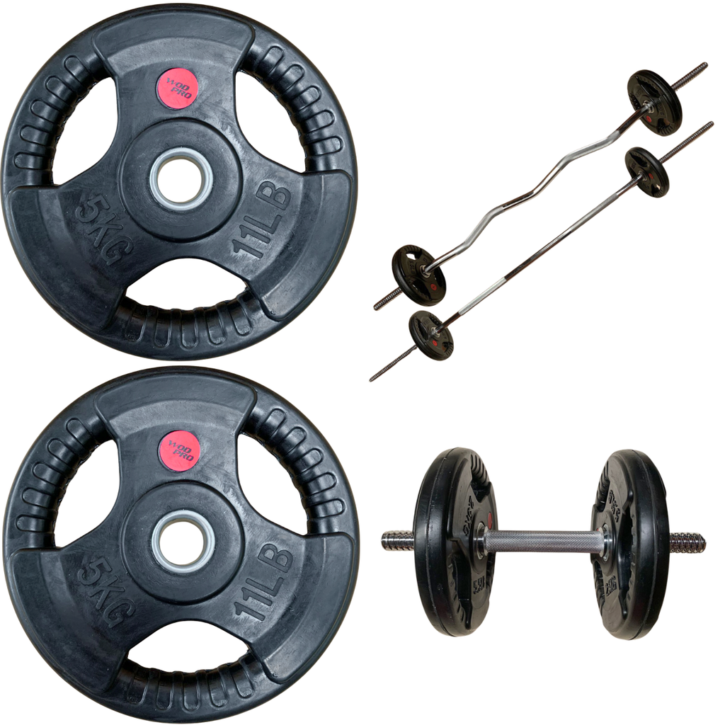 Par de discos estándar 1" recubiertos 5 kg Wod Pro