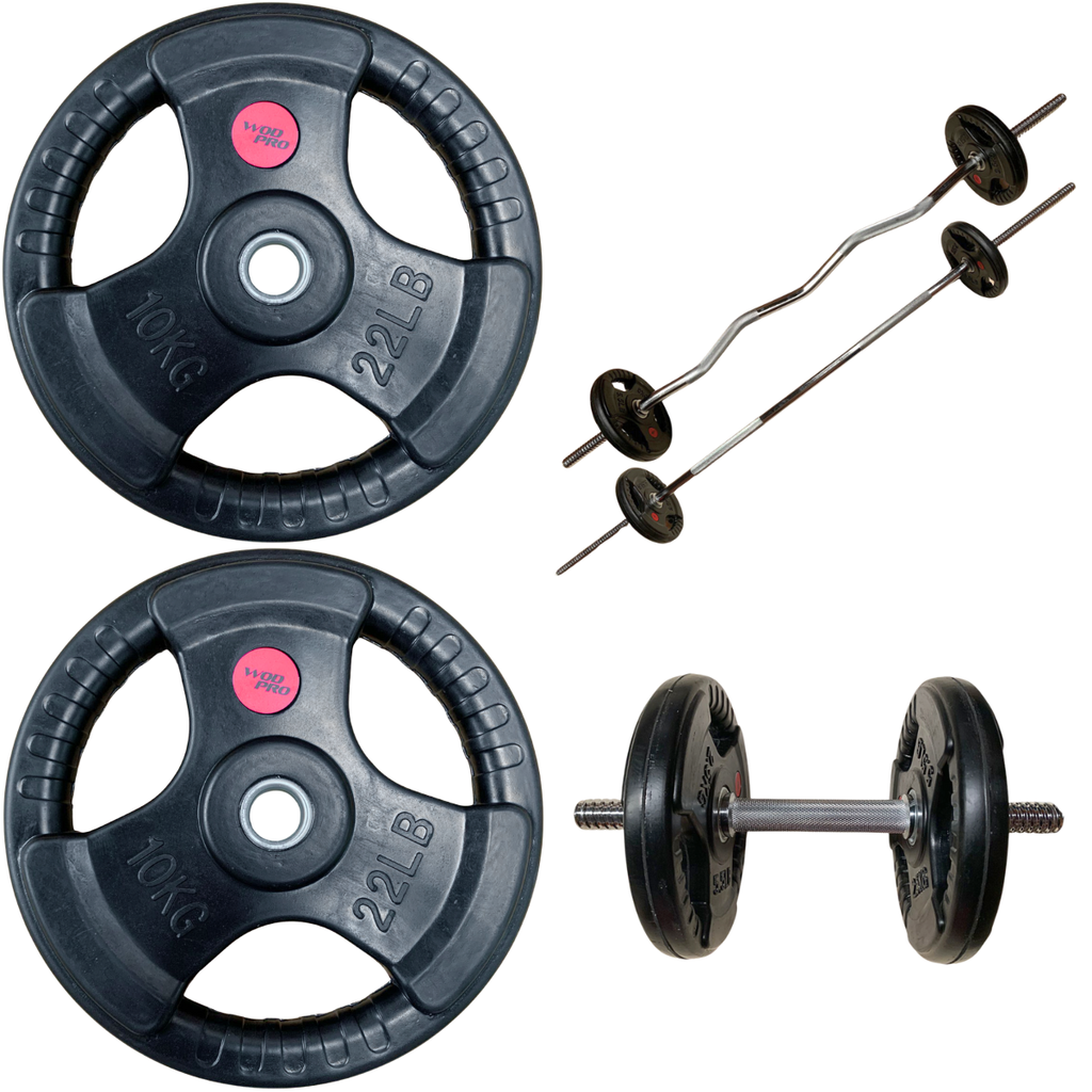 Par de discos estándar recubiertos 10 kg Wod Pro