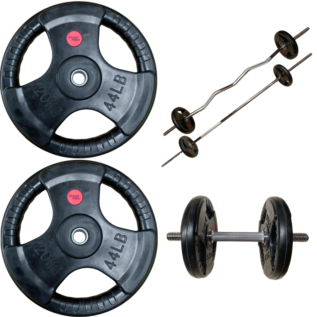 [A000024657] Par de discos estándar 1" recubiertos 20 kg Wod Pro